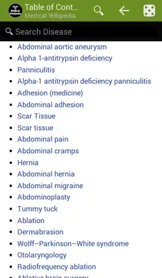 Medical Wikipedia android App screenshot 3